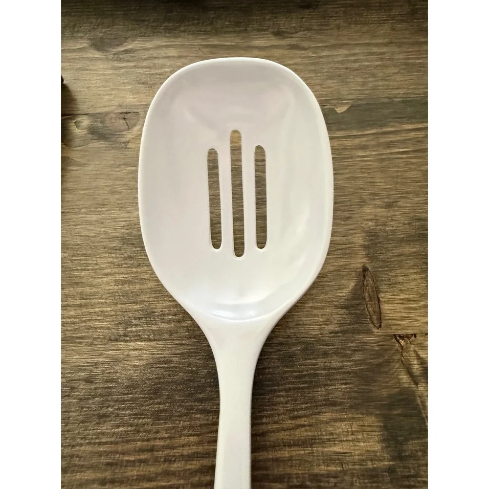 Slotted Spoon 11.5in White Excellent Melamine Kitchen Utensil